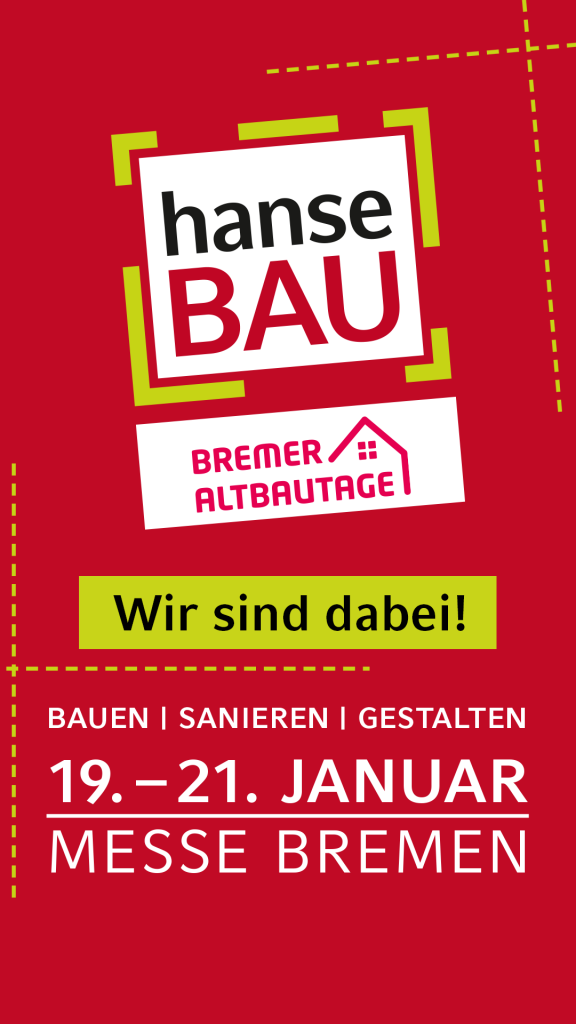Logo der Hanse-Bau Messe und Informationen zum Zeitraum (19-21. Januar)